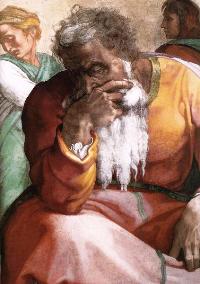 Michelangelo, Il profeta Geremia, Particolare della Cappella Sistina