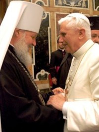 Il patriarca ortodosso Kirill e Papa Bnedetto XVI