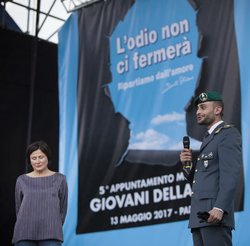 Rosaria ed Emanuele Schifani al 5° APPUNTAMENTO MONDIALE GIOVANI DELLA PACE