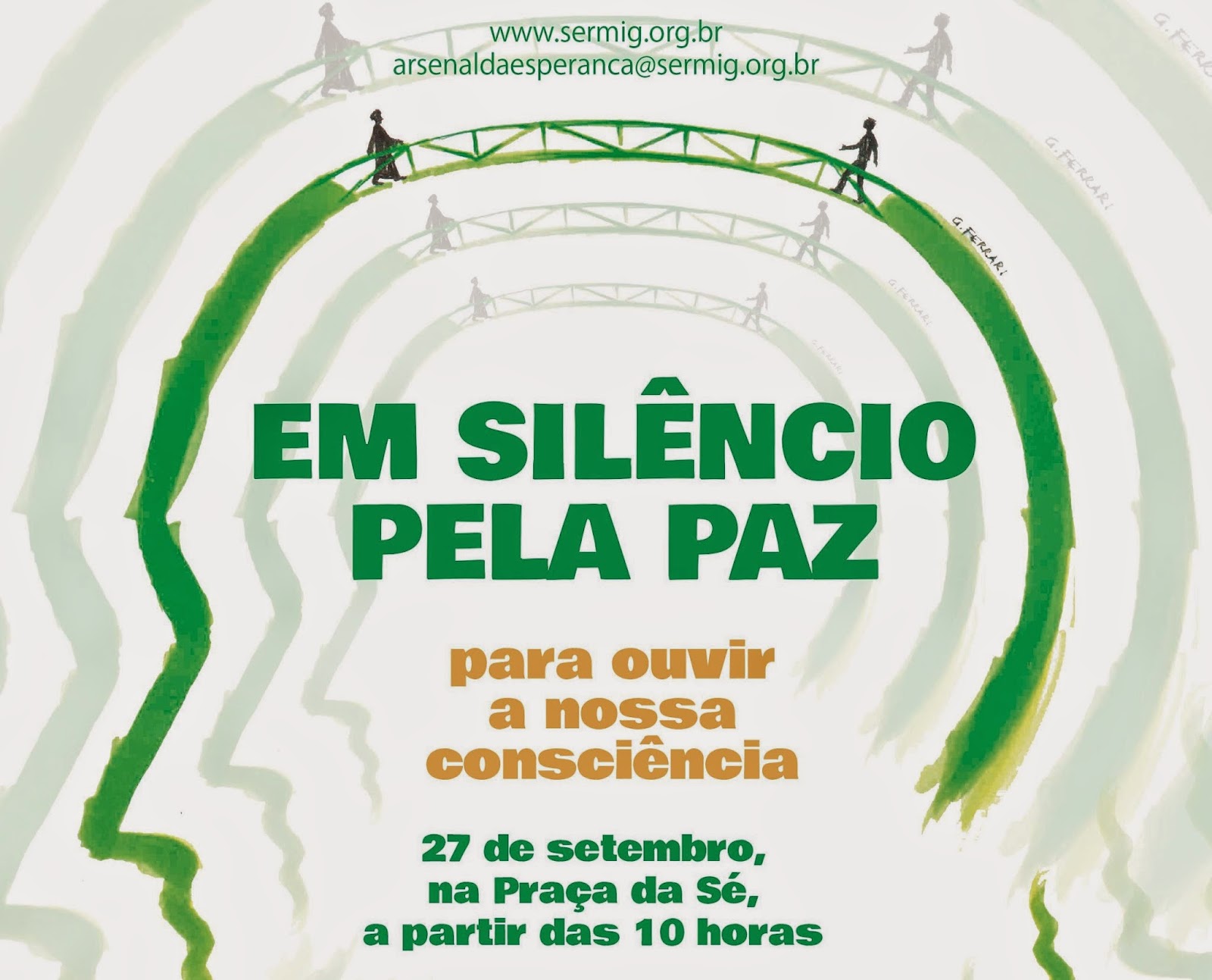 EM SILÊNCIO PELA PAZ - 27 de setembro, 10h, na Praça da Sé